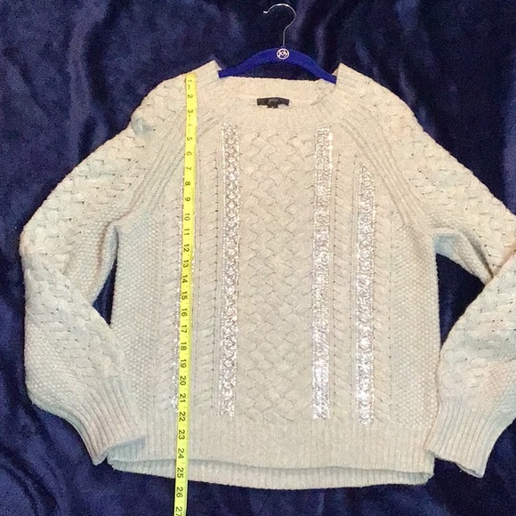 J. Crew embellished wool 🍀 Irish fishermen sweater - Picture 6 of 9